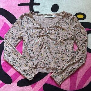 Pink Floral Long Sleeved Shirt